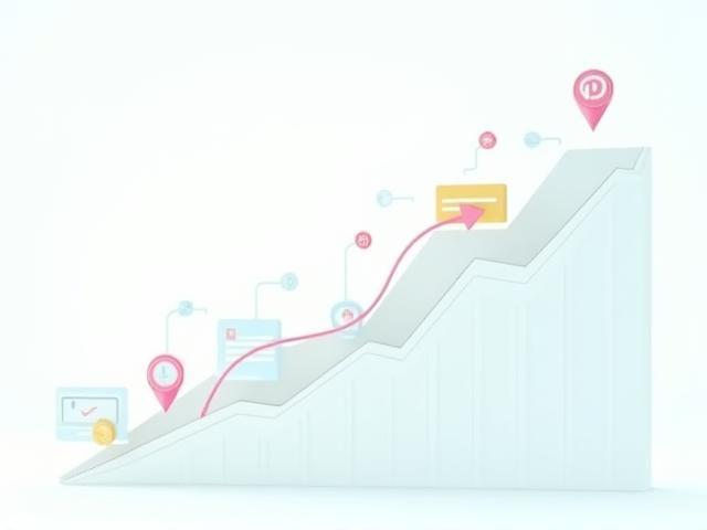 Website traffic growth chart, illustrating traffic increase from social media